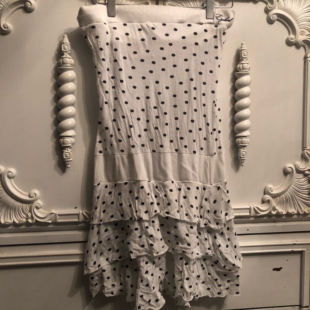 Ezekiel Polka Dot Strapless Dress